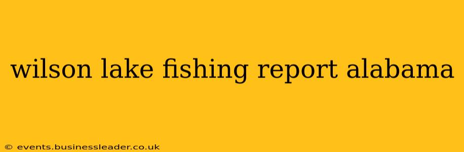 wilson lake fishing report alabama