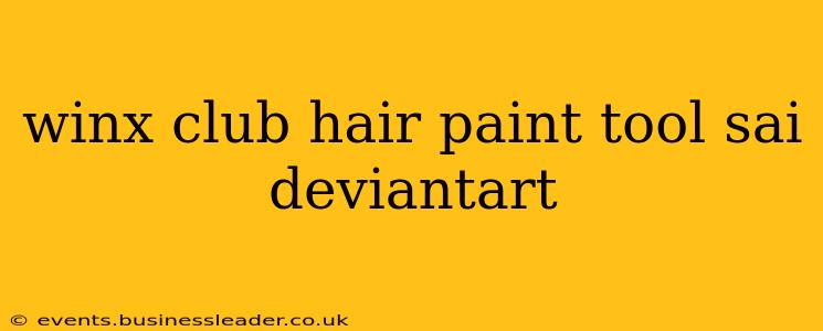 winx club hair paint tool sai deviantart