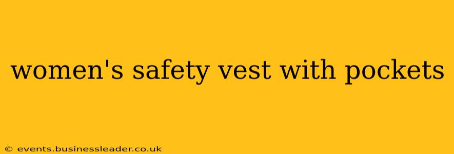 women's safety vest with pockets