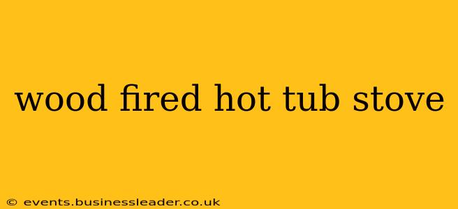 wood fired hot tub stove