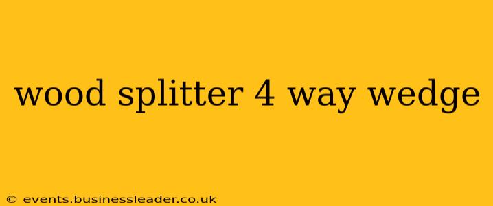 wood splitter 4 way wedge