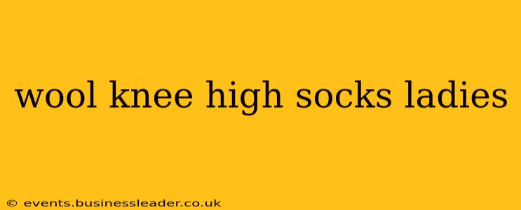 wool knee high socks ladies