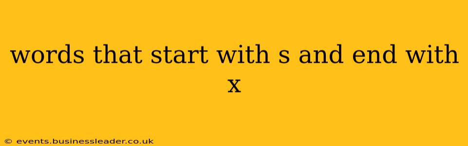 words that start with s and end with x