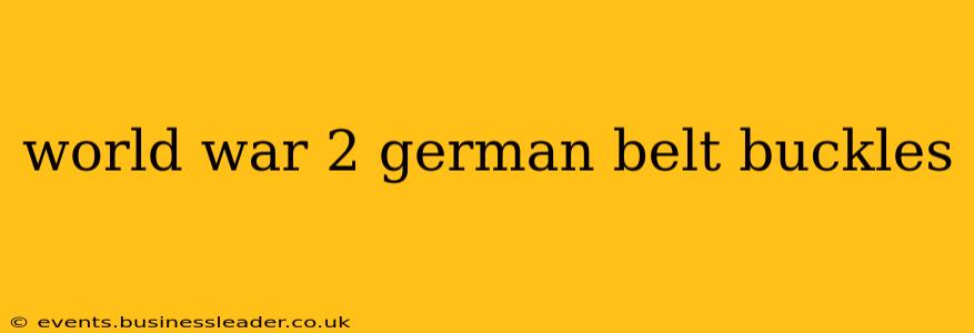 world war 2 german belt buckles