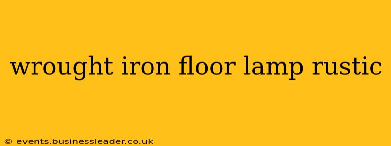 wrought iron floor lamp rustic