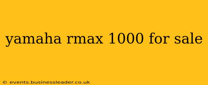 yamaha rmax 1000 for sale